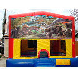 15'x15' bounce house with basketball hoop inside
