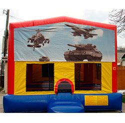 15'x15' bounce house with basketball hoop inside