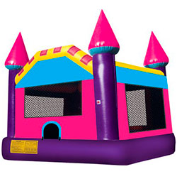 15'x15' bounce house with basketball hoop inside