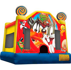 15'x15' bounce house with basketball hoop inside